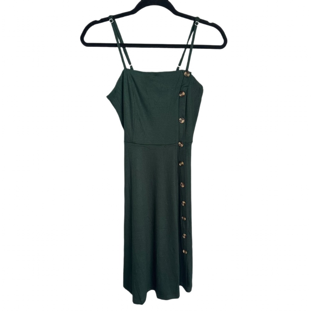 NWT Women’s Liyinxi Dark Green Button-Down Dress Size S - Picture 3 of 9